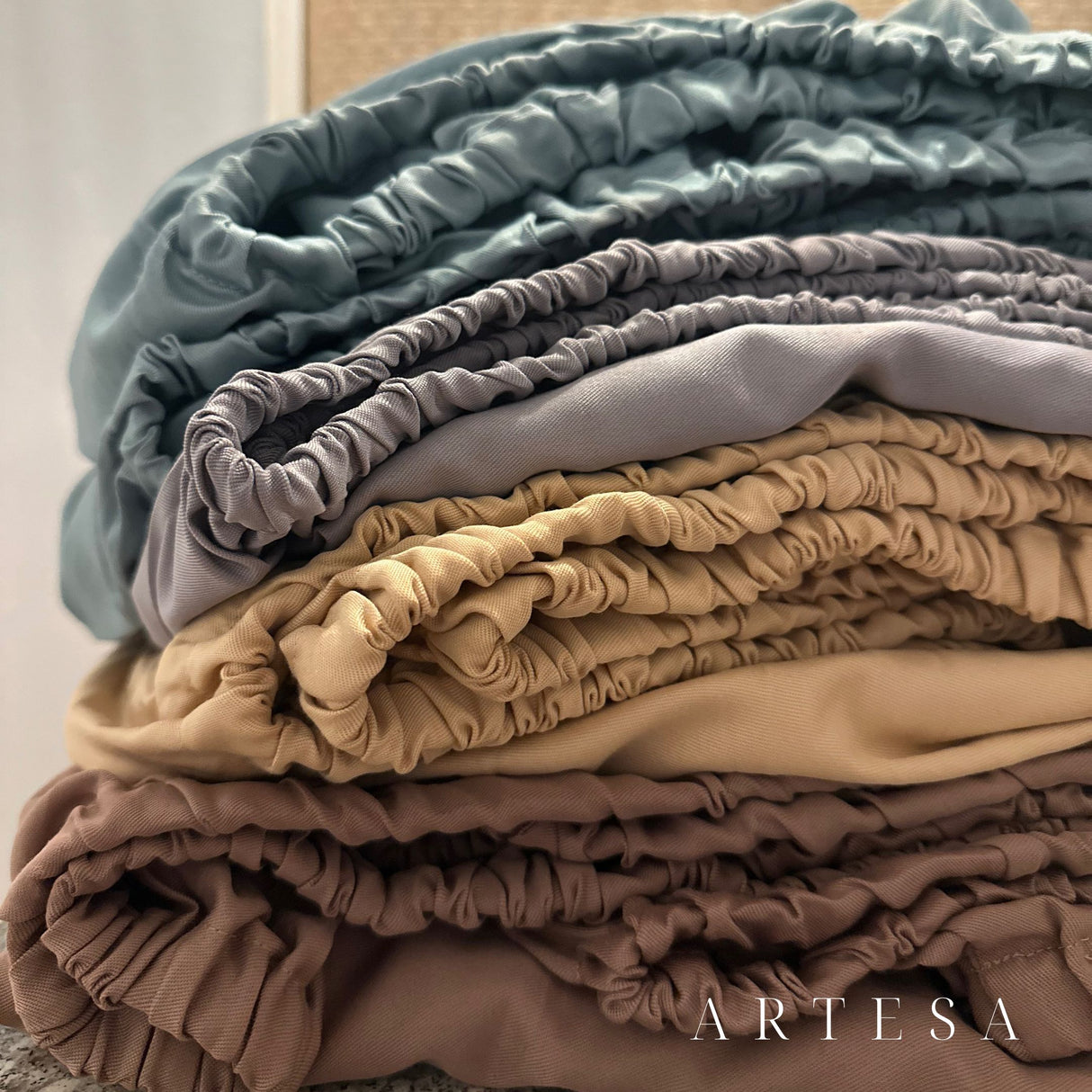 Artesa Luxe 100% Prime Canadian Cotton Flat Sheet Bedding Set - Premium 4-Piece Comfort Ensemble