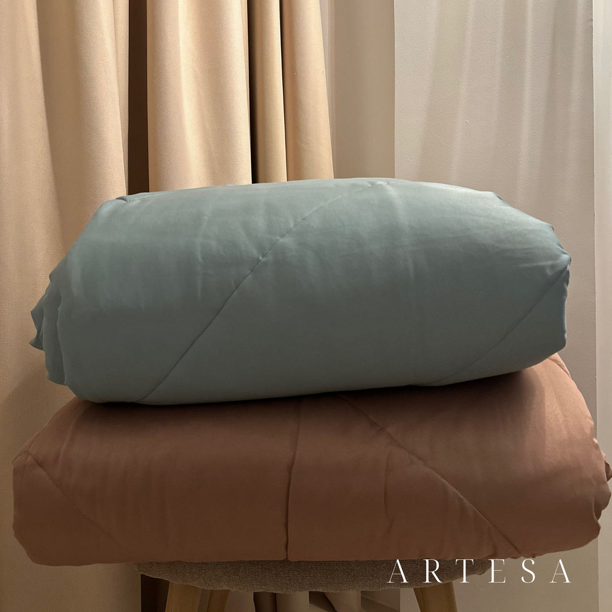 Artesa Luxe 100% Prime Canadian Cotton Quilted Duvet Bedding Set - Premium 4-Piece Comfort Ensemble