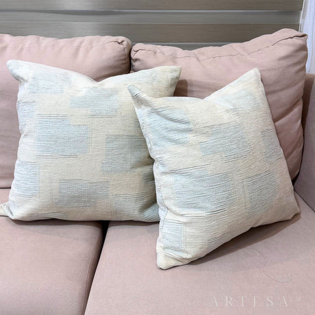 Artesa Perlah Premium Cotton Chanel Throw Pillow Cover with hidden zipper closure - Elegant Home Decor Accent