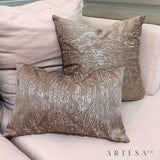 Artesa Clara Premium Cotton Brocade Throw Pillow Cover with hidden zipper closure - Elegant Home Decor Accent