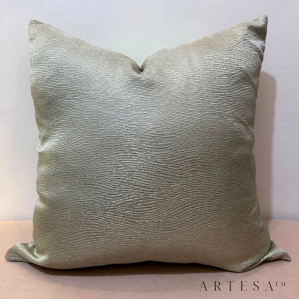 Artesa Dalisay Premium Cotton Brocade Throw Pillow Cover with hidden zipper closure - Elegant Home Decor Accent