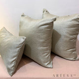 Artesa Dalisay Premium Cotton Brocade Throw Pillow Set of 3 - Elegant Home Decor Ensemble