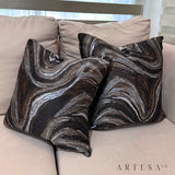 Artesa Hiraya Premium Cotton Brocade Throw Pillow Cover with hidden zipper closure - Elegant Home Decor Accent