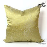 Artesa Immanuel (Yellow Gold) Cotton Brocade Throw Pillow Cover