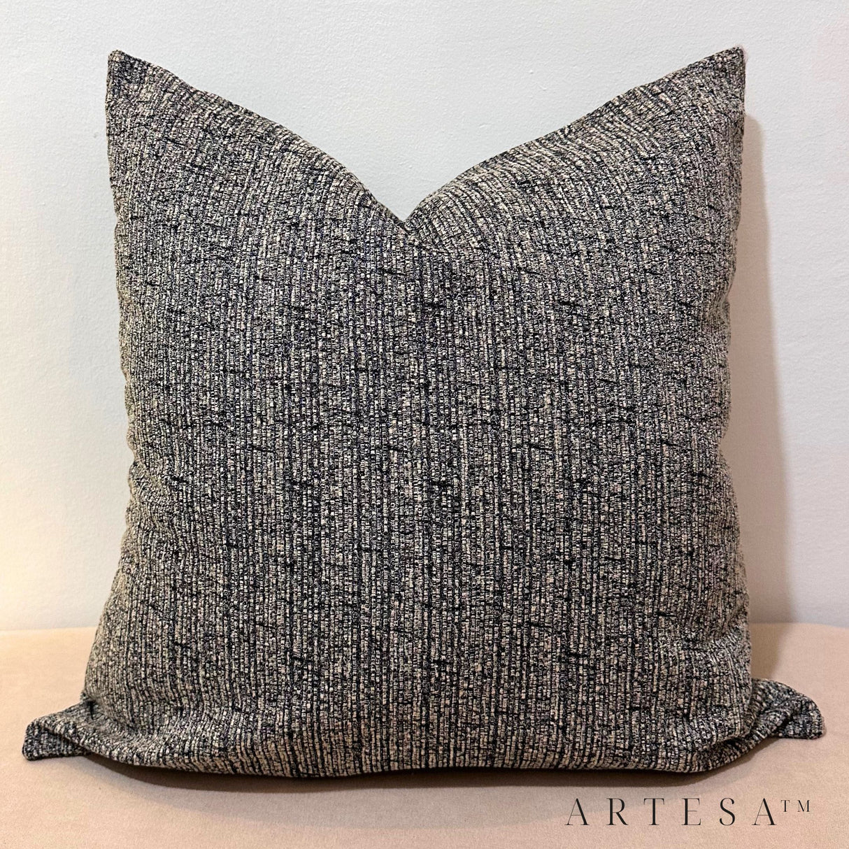 Artesa Lawin Premium Cotton Chanel Throw Pillow Cover with hidden zipper closure - Elegant Home Decor Accent