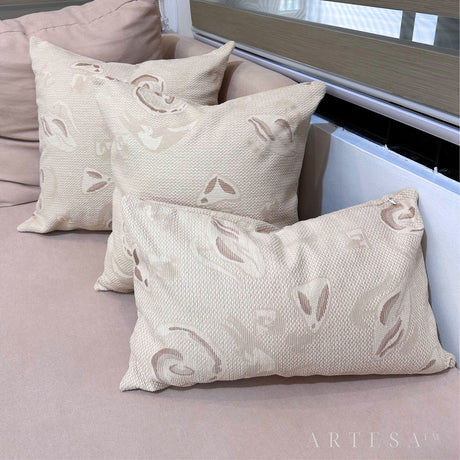 Artesa Maliah Premium Cotton Chanel Throw Pillow Set of 3 - Elegant Home Decor Ensemble