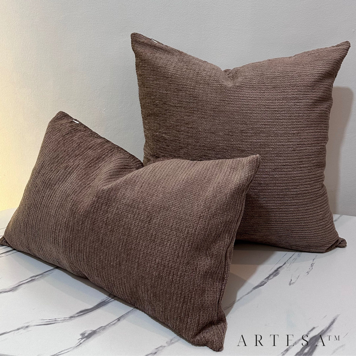 Artesa Nora Premium Cotton Chanel Throw Pillow Cover with hidden zipper closure - Elegant Home Decor Accent