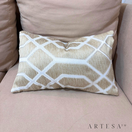 Artesa Pacita Premium Stretch Cotton Brocade Throw Pillow Cover with hidden zipper closure - Elegant Home Decor Accent