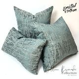Artesa Peace (Dark Cyan) Cotton Brocade Throw Pillow Cover